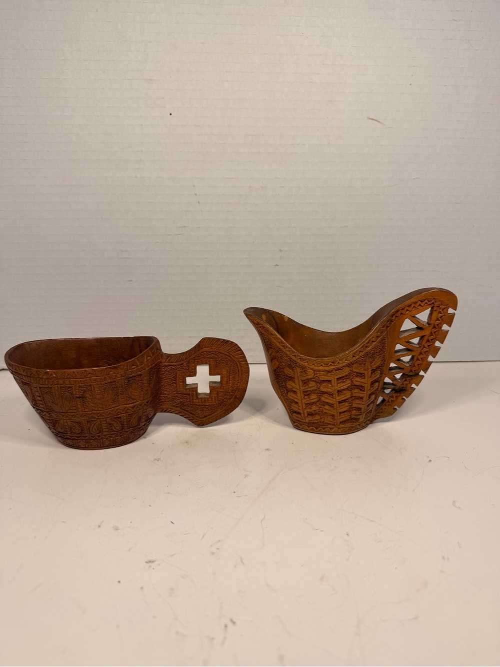 Vintage Hand Carved
Wooden Folk Art Shepherd's